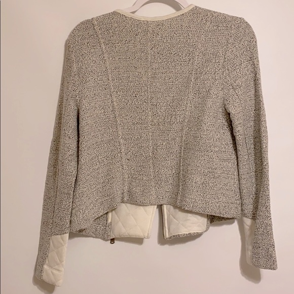 NWT LOU & GREY Tweed Moto Quilted 3/4 Jacket SP - Picture 5 of 6